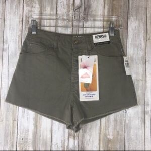 NWT Rewash High Rise Dusty Olive Shorts